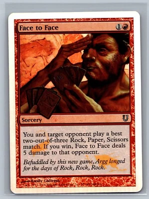 Magic The Gathering Unhinged Face to Face #76/140 Foil MTG TCG CCG - Image 1 of 2