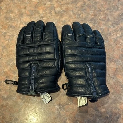 Guantes grandes vintage Wells Lamont Corp Hot Fingers piel de vaca negra para hombre” Foto 1 de 4
