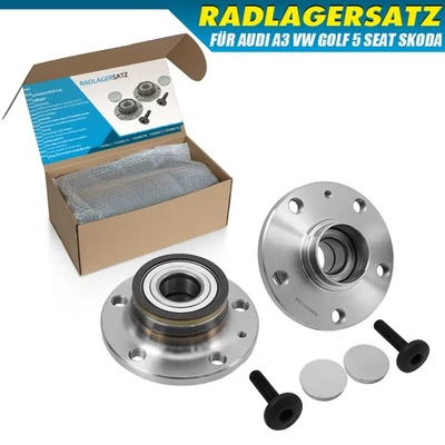 2x Radnabe Radlagersatz Hinten mit ABS für Audi A3 8P1 VW Golf 5 AJ5 Seat Skoda - Bild 1 von 4