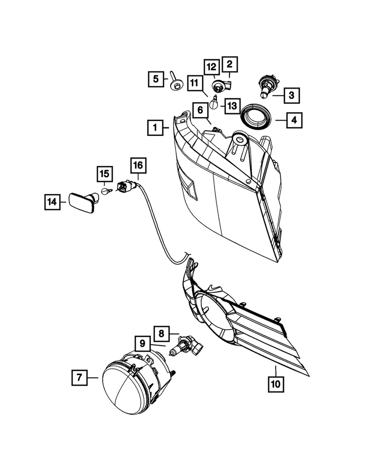 Lámpara Repetidora Lateral Mopar Genuina 4806224AE Foto 1 de 1