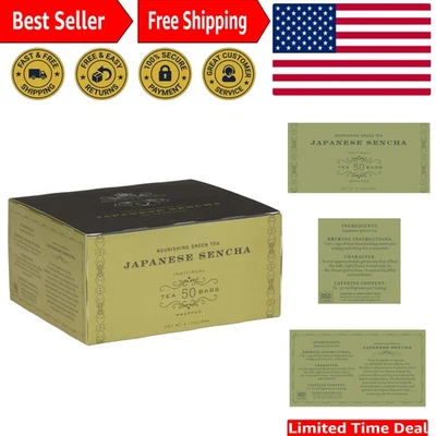 Calidad Sabor con 50 Bolsas de Té Verde Sencha Japonés - Delicia cuidadosamente seleccionada Foto 1 de 4