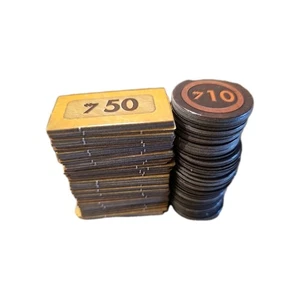 MONOPOLY STAR WARS Complete Saga Replacement Cardboard Credits (40-50c & 42 10c) - Picture 1 of 6