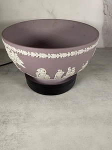 Vintage Wedgwood Flieder Jasperware Obstschale Opfer RAR SIEHE VIDEO/BILDER - Bild 1 von 6