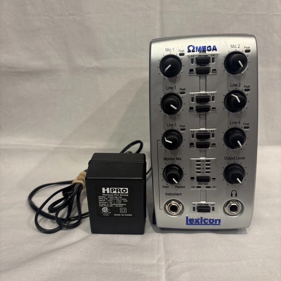 Lexicon Omega Desktop Recording Studio USB Audio Interface w/AC Adapter Tested  - Image 1 of 4