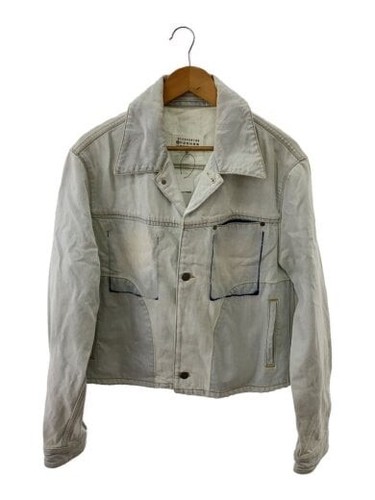 Maison Margiela GIACCA DENIM AZZURRO CHIARO sbiancata 50 cotone indaco S30AM0401