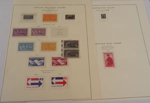 Briefmarkensammlung USA - Buchrückenmarken auf 3 Albumseiten (J16) - Bild 1 von 3