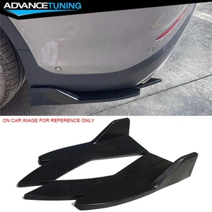Universal For 2PCS Rear Bumper Lip Aprons Side Extensions Splitters PU Unpainted - Picture 1 of 6