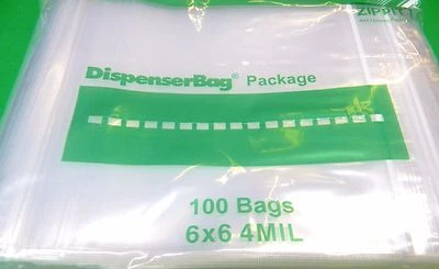 Reloc Zippit Bags 6x6 Reclosable 4 Mil Clear Poly Top Lock Bag 6" Square 1000 Pc - Image 1 of 3