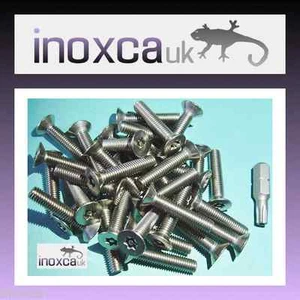 M4 TORX CSK SECURITY PIN METRIC MACHINE SCREWS A2 STAINLESS STEEL + T20 TX20 BIT - Picture 1 of 1