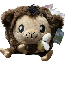 Mini Squishable Monkey 9" Plush w/ Banana Brown Stuffed Animal Chimp Ape Baby - Picture 1 of 5