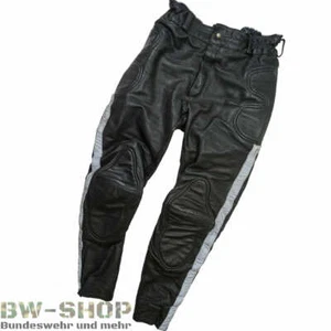 ORIGINAL BUNDESWEHR FELDJÄGER KRADHOSE LEDER BW MOTORRADHOSE LEDERHOSE SCHWARZ - Bild 1 von 1