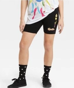 Sailor Moon Graphic Hybrid Bike Shorts Cotton & Spandex Black Women's Size Large - Picture 1 of 6