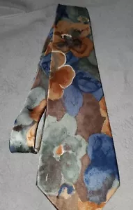 Men's Necktie Dark toned floral/pastel STAFFORD EXECUTIVE - Picture 1 of 2