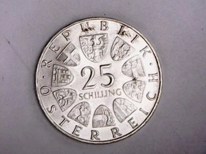 1970 Austria Silver 25 Shillings  - BV+10 - Picture 1 of 2