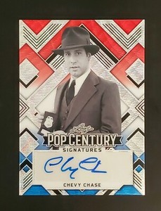 Chevy Chase 2022 Leaf Pop Century Autograph 1/7 Auto Signatures Red White Blue