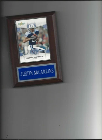 JUSTIN McCAREINS PLAQUE TENESSEE TITANS FOOTBALL NFL  C Cover