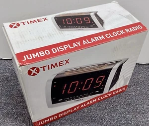 TIMEX JUMBO DISPLAY DIGITAL ALARM CLOCK RADIO W/BATTERY BACKUP, (GB)  - Picture 1 of 5