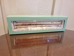 NIB 9” SILVER PLATED BABY BIRTH CERTIFICATE KEEPSAKE HOLDER COLORIZED TUBE GIFT - Picture 1 of 6