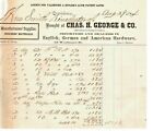 1873 - CHAS. H. GEORGE & CO  -  PROVIDENCE R.I.  - BILLHEAD