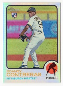 2022 Topps Heritage High Number 553 Roansy Contreras (RC) Chrome Refractor /673