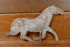 Vintage Antique Old Folk Art Handmade Running Horse Galvanized Weathervane 24