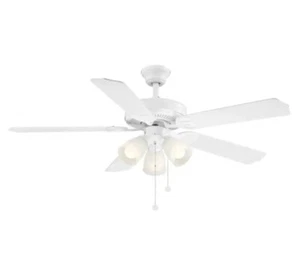 HOME DEPOT Brookhurst 52 in. LED Indoor White Ceiling Fan with Light Kit - Picture 1 of 3