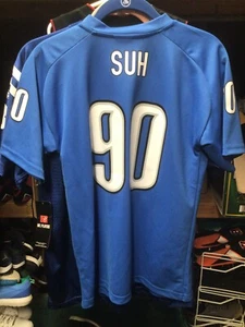 Detroit Lions Ndamukong Suh NFL Team Apparel Youth L 14-16 Football Jersey - Picture 1 of 5