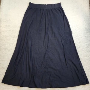 Maurices Long Maxi Skirt M Blk Summer Modest Pull On Stretchy Flowy Comfortable - Picture 1 of 5