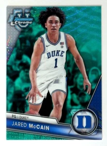 Tarjeta de novato Bowman U cromada refractor acuático 2024 Duke #/299 Jared McCain 76ERS SP - Imagen 1 de 3