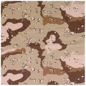 Desert Camouflage Six-Color - Military Jumbo Bandana 27 In. X 27 In. 100% Cotton - Picture 1 of 3