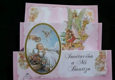 100 Invitaciones de  Bautizo (Spanish Baptism  Christening invitations),Favors  - Image 1 of 4
