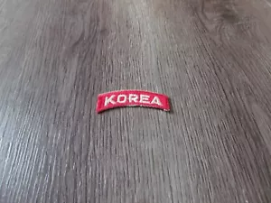 VINTAGE ROT WEISS KOREA MILITÄR AUFNÄHER 1/2 ZOLL HOCH - Bild 1 von 2