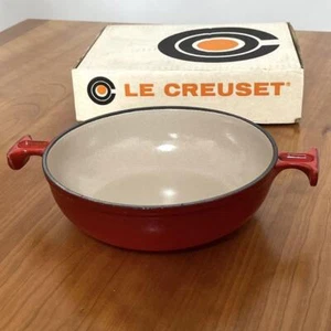 Le Creuset Enzo Mari 17 Round Shallow Pot Cherry Red w/ Box - Picture 1 of 5