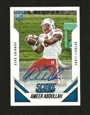 Ameer Abdullah 2015 Panini Score Auto Rookie Detroit Lions Rookie Auto