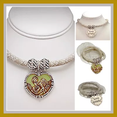 BRIGHTON WOODSTOCK Choker Necklace - Bracelet W/ DIVINE LOVE AMULET & Beads NWT - Image 1 of 4