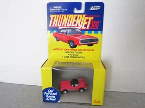 ThunderJet 500 Red Chevrolet Corvette with Hardtop Johnny Lightning Pull Back - Picture 1 of 5