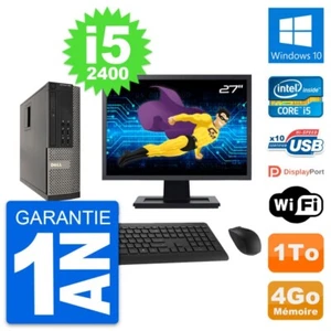 PC DELL 990 SFF Bildschirm 27 " Intel i5-2400 RAM 4Go Festplatte 1To Windows 10 - Bild 1 von 3