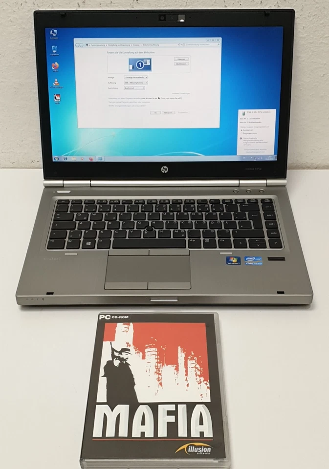 HP EliteBook 8470p Windows XP Gamer Notebook i5  500GB 4 GB Laptop 14" mit Spiel - Bild 1 von 4