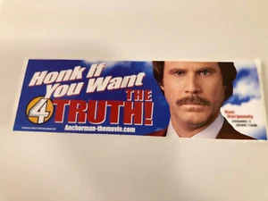 Anchorman Bumper Sticker PROMO Ron Burgundy / Will Ferrell COLLECTIBLE - Picture 1 of 4