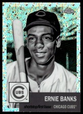 2022 TOPPS CHROME PLATINUM BLACK AND WHITE Ernie Banks Chicago Cubs #14