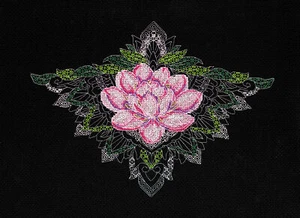 DIY Cross Stitch Kit "Lotos" 9.4"x7.1", Abris Art - Picture 1 of 7