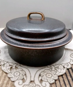 Arabia of Finland RUSKA Casserole Dish with Lid 9"dia & 3" high Without Lid - Picture 1 of 3