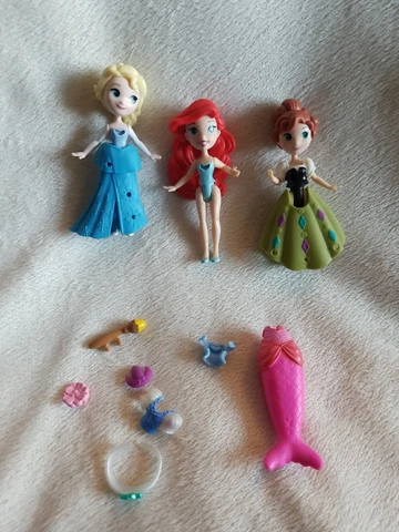 Lot of 3 Disney Princess Little Kingdom Elsa Anna Ariel Mini Doll Figures Frozen Cover