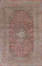 Traditional Vintage Pink Area Rug 6x10 Handmade Wool for Living Room Bedroom