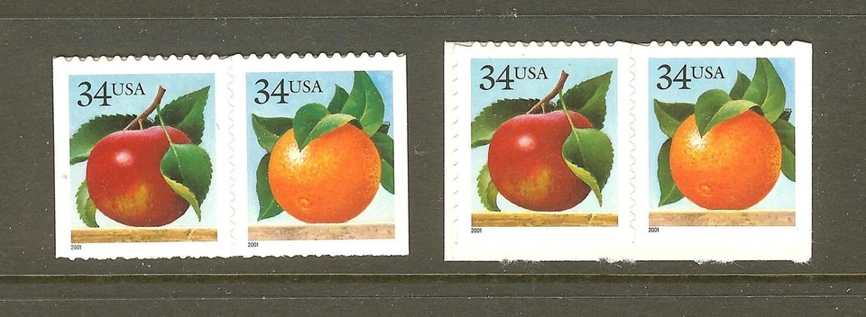 US Scott #'s 3491 - 3492 & 3493 - 3494 / Attached set of Pairs - Image 1 of 1