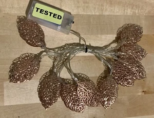 SWEET COPPER METALLIC FALL LEAF LIGHTS! - Picture 1 of 5