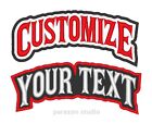 Custom Embroidered ARCH Top Rocker Name Tag Motorcycle Biker MC Sew on Patch 