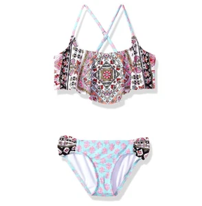 Billabong Girls' Girls' Moon Tribe Flutter Swim Set Multi 10 - Picture 1 of 2