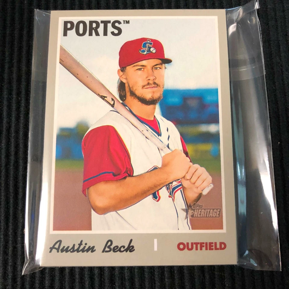 (10) 2019 TOPPS HERITAGE MINORS #136 AUSTIN BECK LOT  ATHLETICS PROSPECT - Image 1 of 1