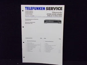 Telefunken Service Manual, Video Recorder A930N/A932E/A960N, Ge Engl #K-325-23 - Zdjęcie 1 z 2